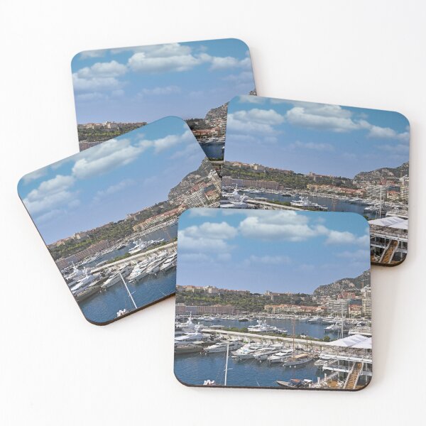 Item preview, Port Hercules with yachts and Prince's Palace of Monaco skyline  designed and sold by goceris.
