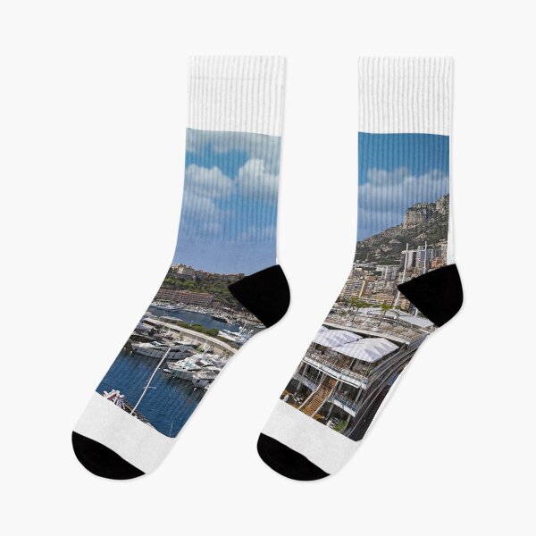 Item preview, Port Hercules with yachts and Prince's Palace of Monaco skyline  designed and sold by goceris.