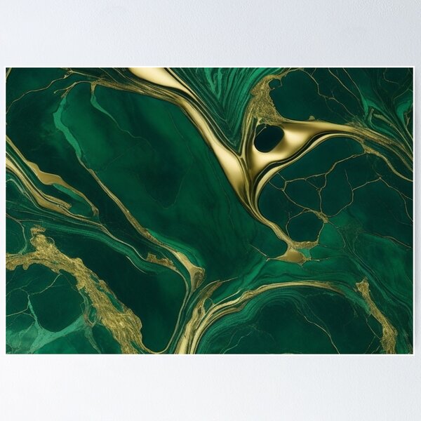Teal, Aqua Blue, Ebony Black & Rose Gold Marble Agate Art Print by