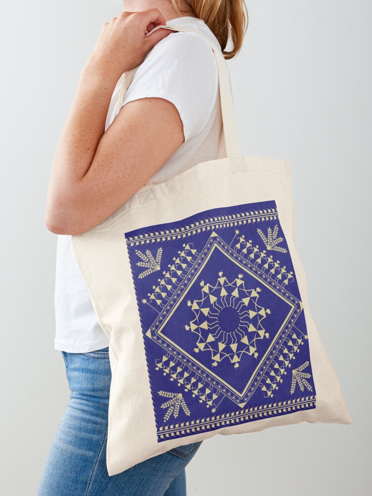 Handmade Warli Print Cotton Bag