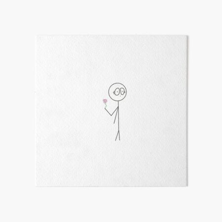 Stick dude with no arms Art Board Print for Sale by chipsandsalsa