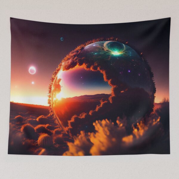 Item preview, Exoplanet Kepler-90H sureal, fictional, colorful. designed and sold by ArtCreator2023.