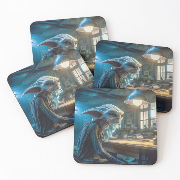 Item preview, Strange Alien Being At A Table designed and sold by AdrianGrosu.