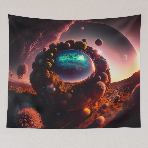 Item preview, Exoplanet Kepler-90I sureal, fictional, colorful. designed and sold by ArtCreator2023.