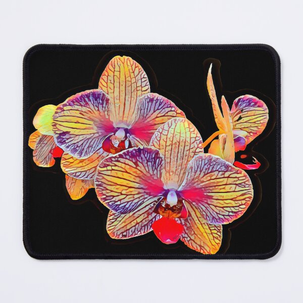 Item preview, Gold Orchids with black border designed and sold by SandraLSherrill.