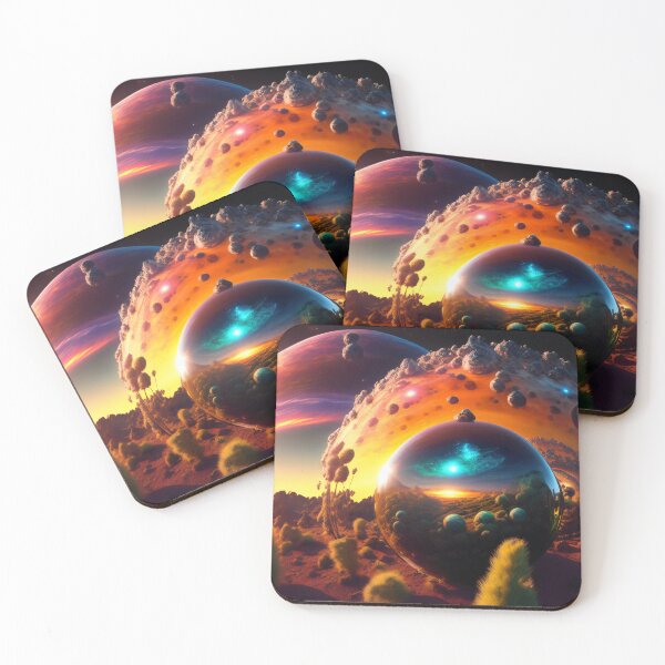Item preview, Exoplanet Kepler-90J sureal, fictional, colorful. designed and sold by ArtCreator2023.