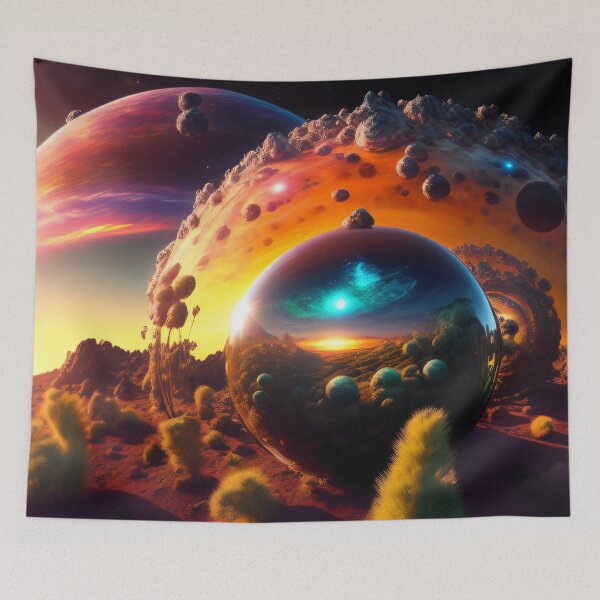 Item preview, Exoplanet Kepler-90J sureal, fictional, colorful. designed and sold by ArtCreator2023.