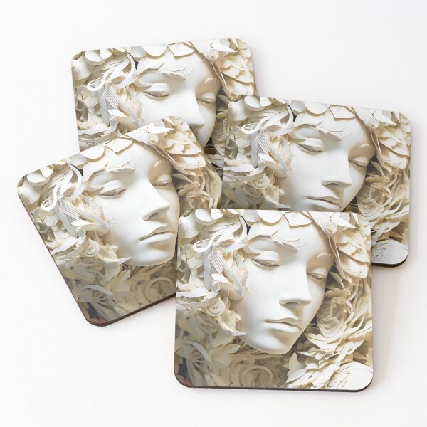 Item preview, Papercut Feminine Face Illustration designed and sold by AdrianGrosu.