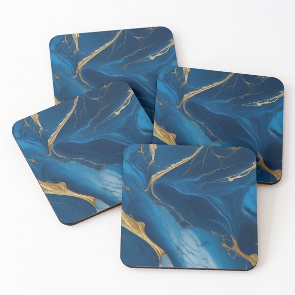 Item preview, blue marble with gold veins designed and sold by nigejohn.