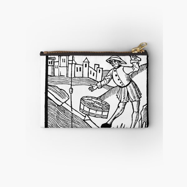 Item preview, Medieval Woodcut of Man Fishing  designed and sold by Pixelchicken.