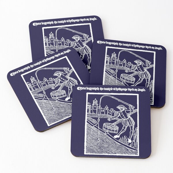 Item preview, Medieval Woodcut of Man Fishing  designed and sold by Pixelchicken.