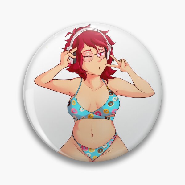 Item preview, Redhead Streamer cute donuts bikini girl shark teeth Gemina designed and sold by Markylv.