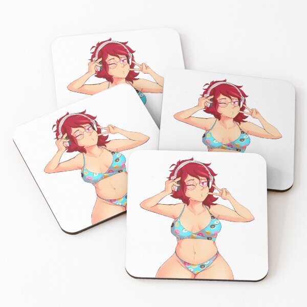 Item preview, Redhead Streamer cute donuts bikini girl shark teeth Gemina designed and sold by Markylv.