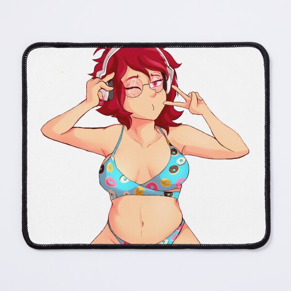 Item preview, Redhead Streamer cute donuts bikini girl shark teeth Gemina designed and sold by Markylv.