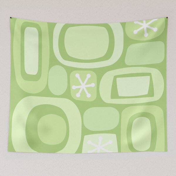 Artikelvorschau, Atomic Age Art Fieldstones Chartreuse entworfen und verkauft von thepixelgarden.