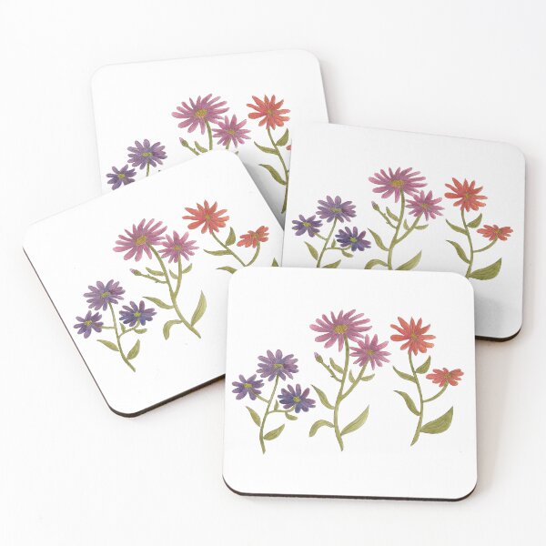 Item preview, Watercolor Asters designed and sold by SavannahLilyDesigns.