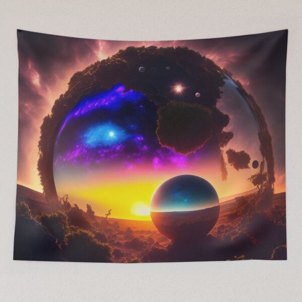 Item preview, Exoplanet Kepler-90N sureal, fictional, colorful. designed and sold by ArtCreator2023.