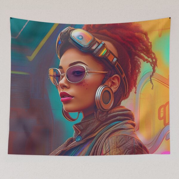 Item preview, Retro-futuristic vision portrait  designed and sold by SpicyGraphicArt.
