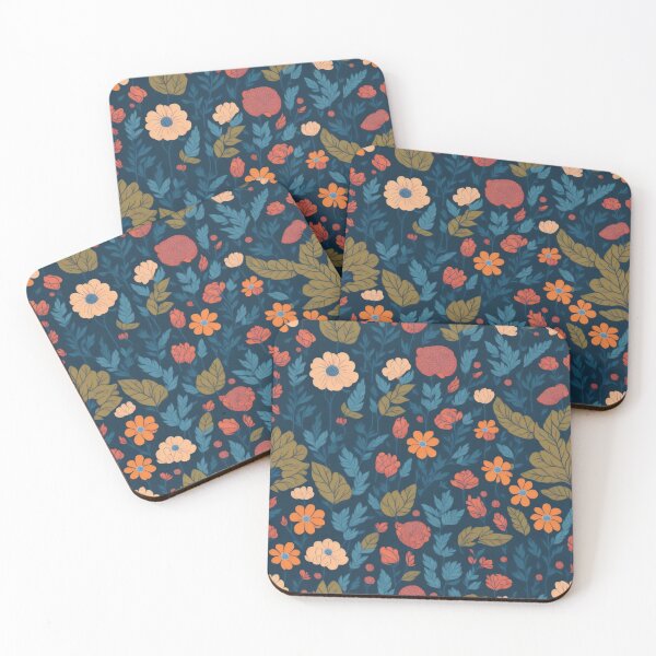 Item preview,  flowers patten orange red blue designed and sold by jkrphoto.