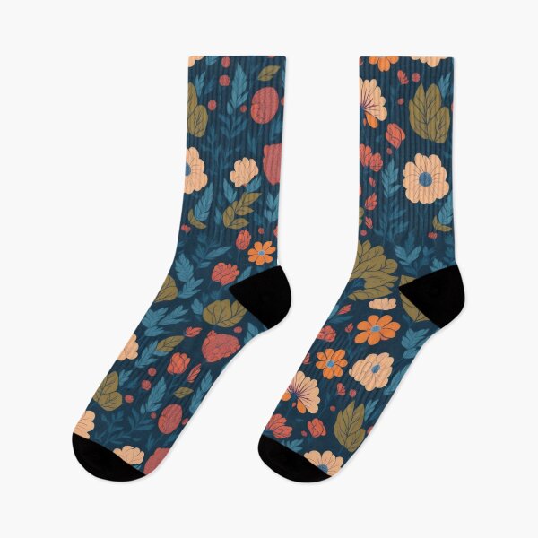 Item preview,  flowers patten orange red blue designed and sold by jkrphoto.