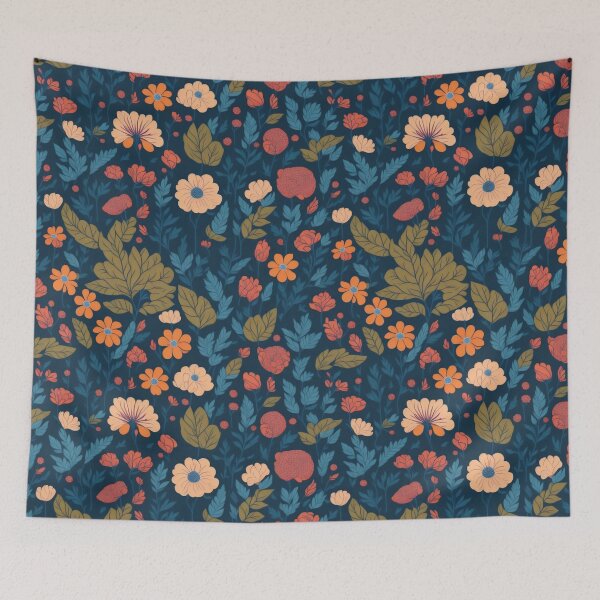 Item preview,  flowers patten orange red blue designed and sold by jkrphoto.