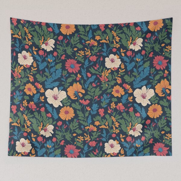 Item preview, flowers patten orange red blue designed and sold by jkrphoto.