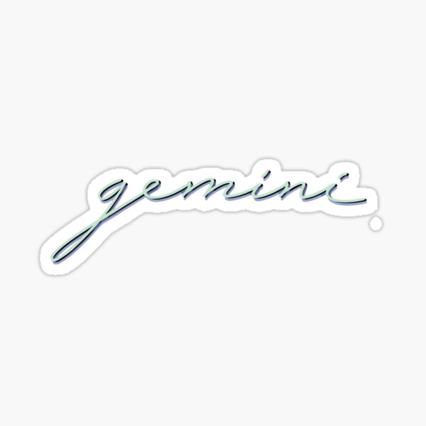 Item preview, gemini sticker! designed and sold by yellow-art.