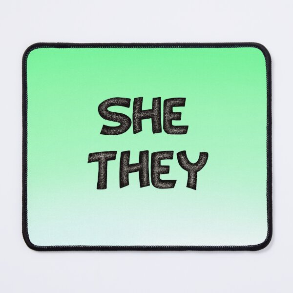 Item preview, She They Pronouns Merch With Glitter Font designed and sold by ArtbyDannyGavin.