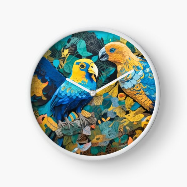 Vista previa del artículo con la obra «UtopiArt Design - loro azul y amarillo», diseñado y vendido por DecoJoy.