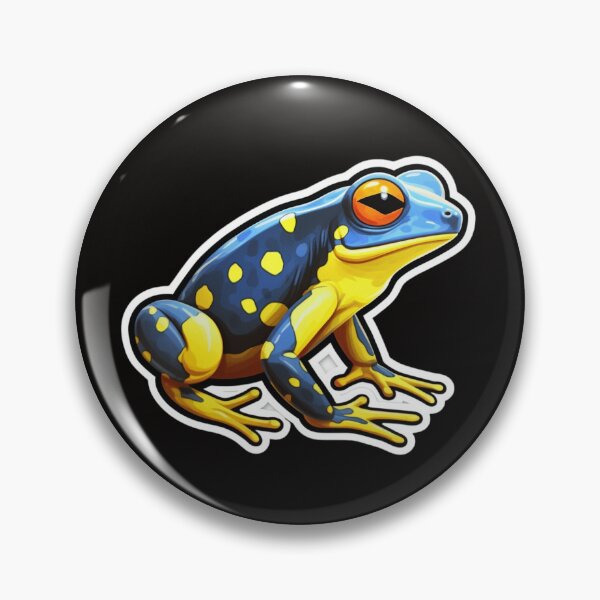 Item preview, Yellow Spotted Frog Cartoon designed and sold by turnipjoestudio.