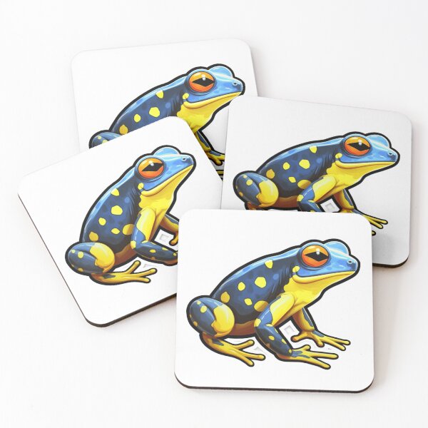 Item preview, Yellow Spotted Frog Cartoon designed and sold by turnipjoestudio.
