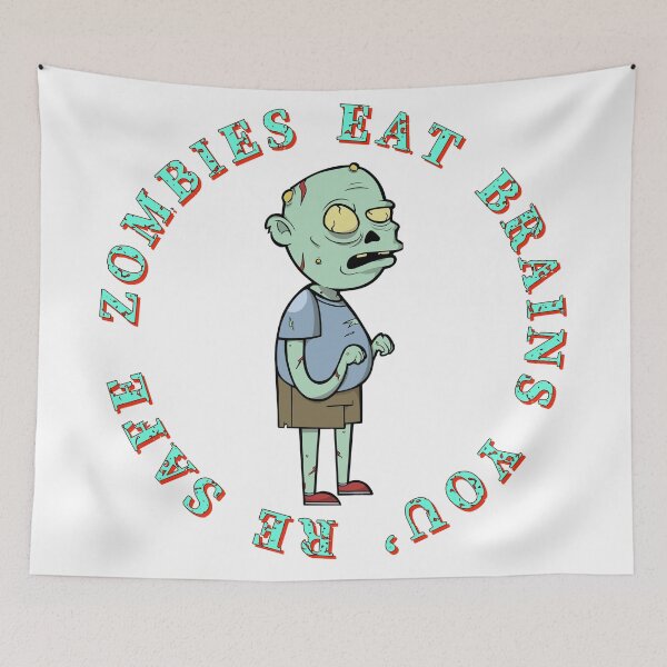 Item preview, Zombies eat brains, youre safe designed and sold by horvath019.