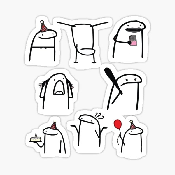 Set of Flork meme stickers | Poster