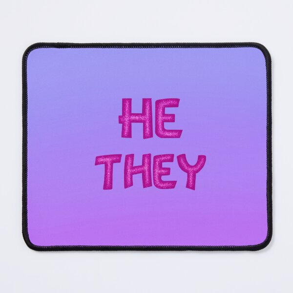 Item preview, He They Pronouns Merch With Glitter Font designed and sold by ArtbyDannyGavin.