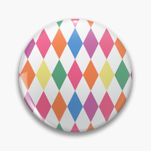 Item preview, harlequin retro rainbow diamond pattern || geometric shapes designed and sold by wordznart.