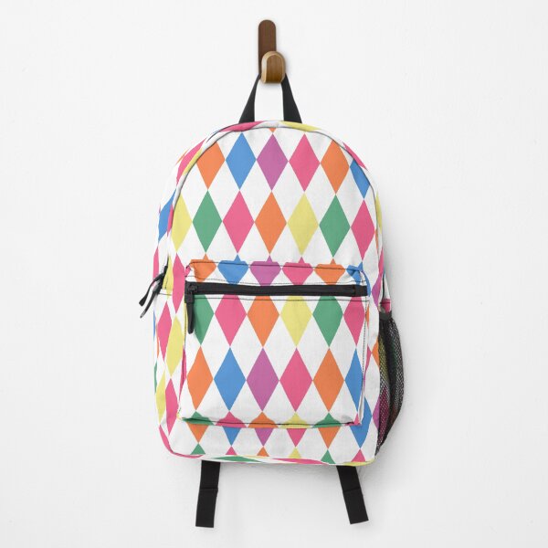 Item preview, harlequin retro rainbow diamond pattern || geometric shapes designed and sold by wordznart.