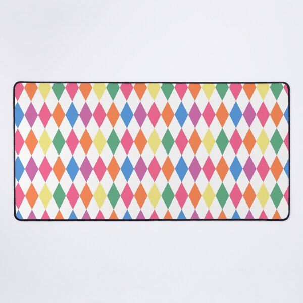 Item preview, harlequin retro rainbow diamond pattern || geometric shapes designed and sold by wordznart.