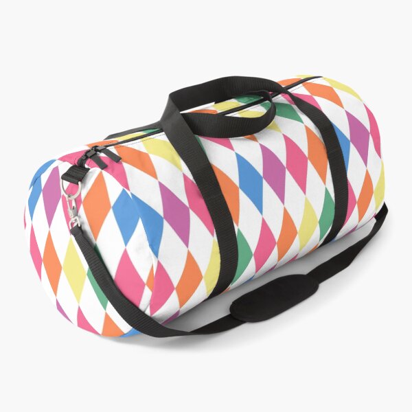 Item preview, harlequin retro rainbow diamond pattern || geometric shapes designed and sold by wordznart.