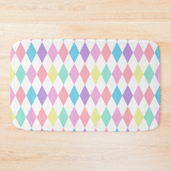 Item preview, harlequin pastel rainbow diamond pattern || geometric shapes designed and sold by wordznart.