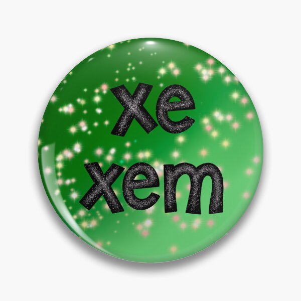 Item preview, Xe Xem Pronouns Merch With Glitter Font designed and sold by ArtbyDannyGavin.