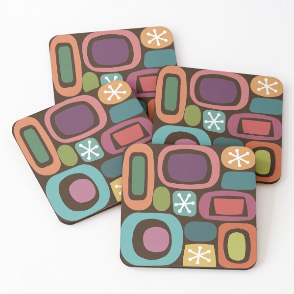 Aperçu de l'œuvre Atomic Age Art Fieldstones Coloré Sombre créée et vendue par thepixelgarden.