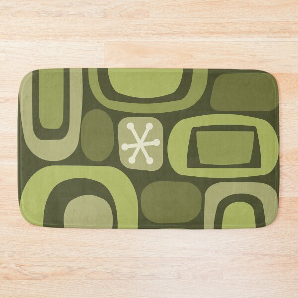 Artikelvorschau, Atomic Age Art Fieldstones Olivgrün entworfen und verkauft von thepixelgarden.