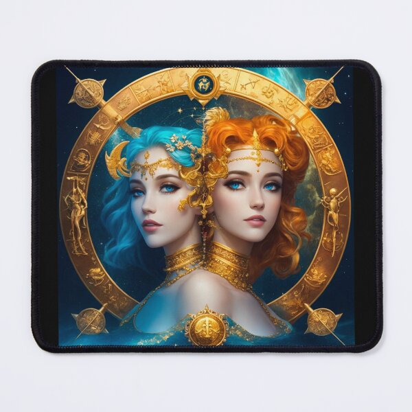Item preview, Gemini Zodiac Sign Art Abstraction designed and sold by ValleyDream.