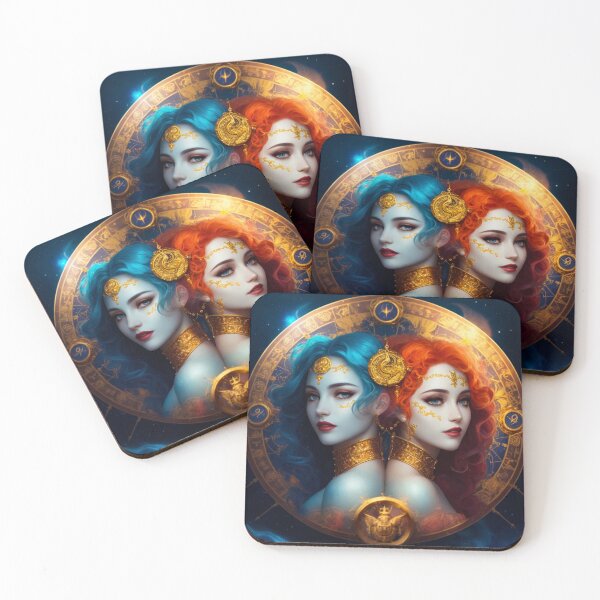 Item preview, Gemini Zodiac Sign Art Abstraction designed and sold by ValleyDream.