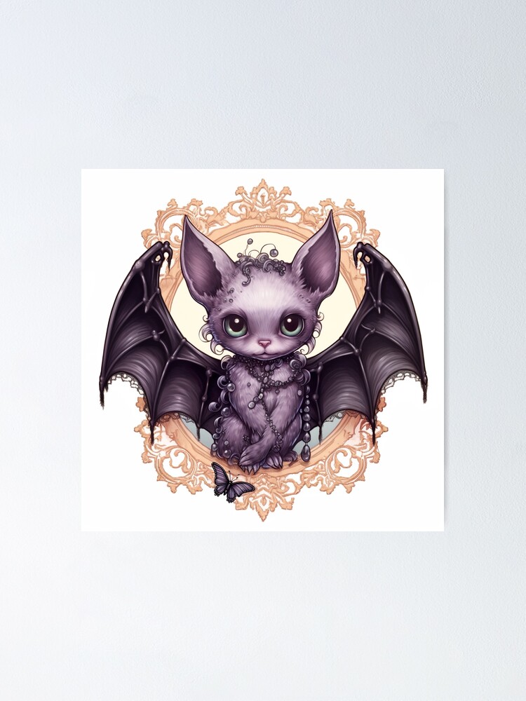 Kawaii Cute Bat, Bath Mat