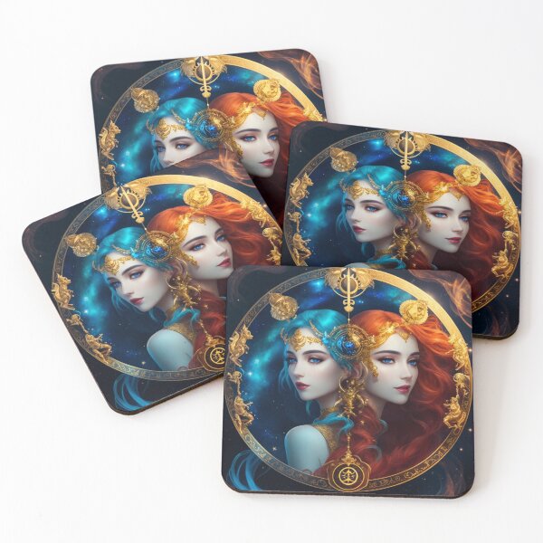 Item preview, Gemini Zodiac Sign Art Abstraction designed and sold by ValleyDream.