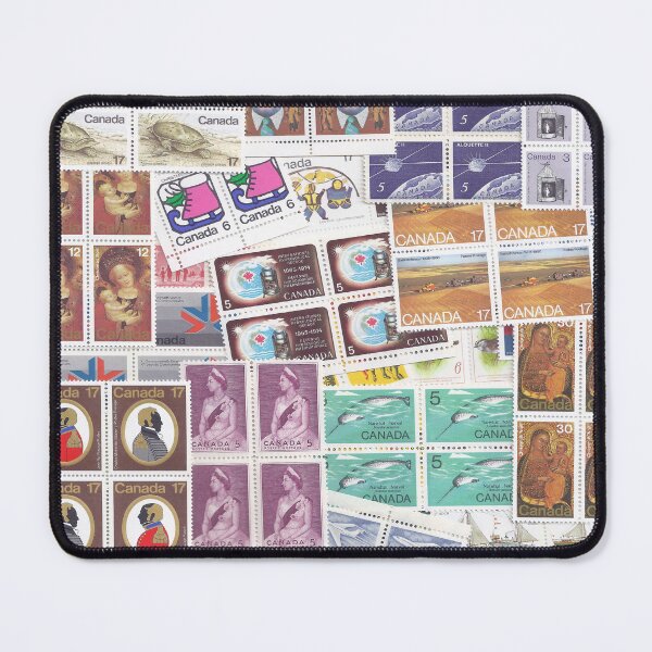 Item preview, Vintage Old Canada Postage Stamps Page designed and sold by Willow Art Boutique.