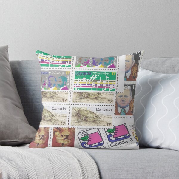 Item preview, Vintage Old Canada Postage Stamps Page designed and sold by Willow Art Boutique.