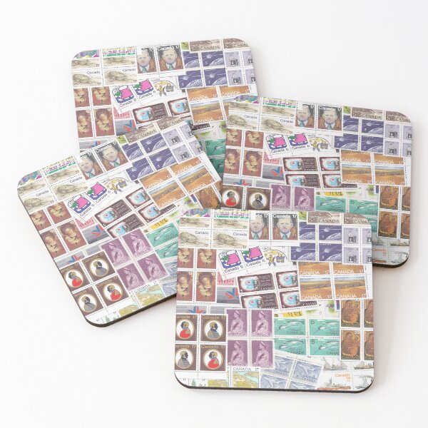 Item preview, Vintage Old Canada Postage Stamps Page designed and sold by Willow Art Boutique.