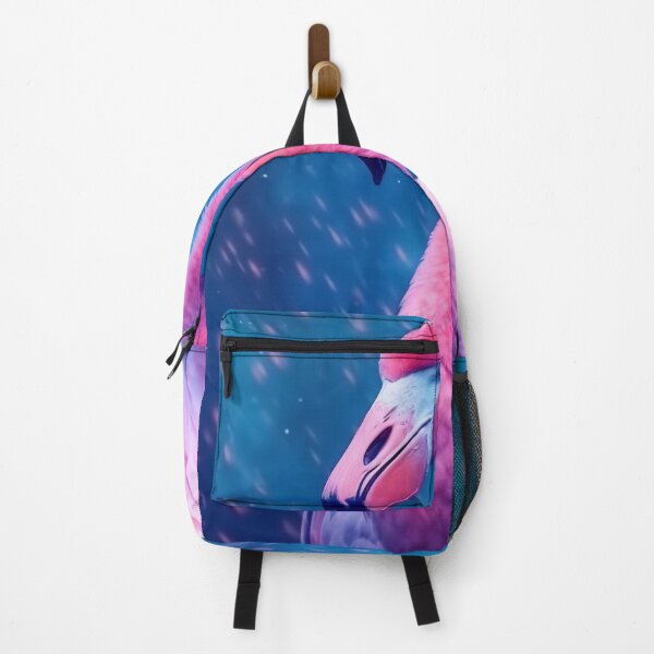Item preview, Portrait of a flamingo on a neon blue pink background. Emotive portrait. Looking at the camera designed and sold by anytka.
